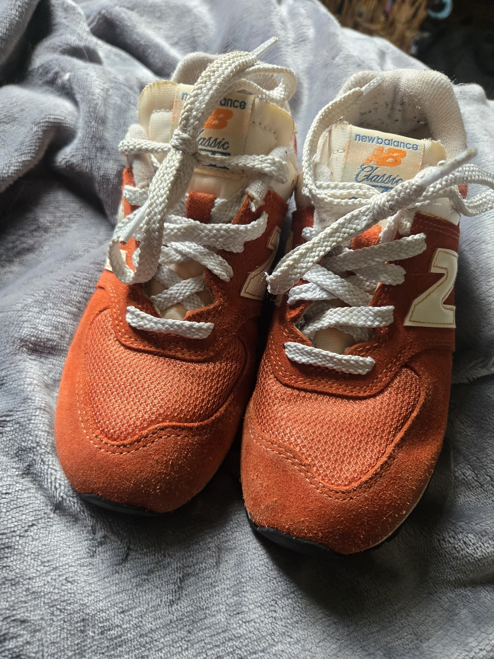 New Balance Kids Orange Classic Sneakers